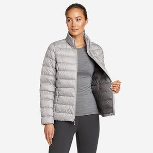 Eddie Bauer CirrusLite Down Jacket Light Grey Size Small
